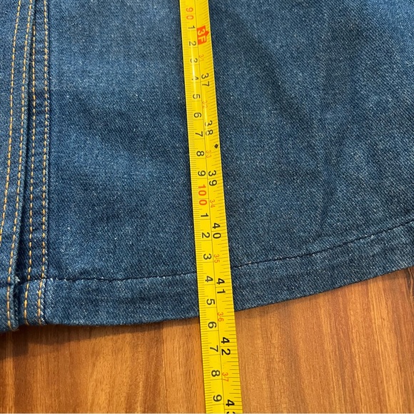 NEIMAN MARCUS denim dress button front elastic waist deadstock NWT sz 9 VINTAGE - Picture 10 of 10
